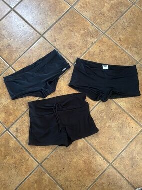 Women’s Black Swim Shorts- Bundle of 3 Swim Shorts
